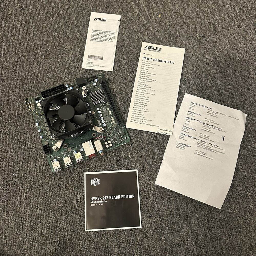 Asus prime h310-e r2.0 + hyper 212 black Edition Silence Fan